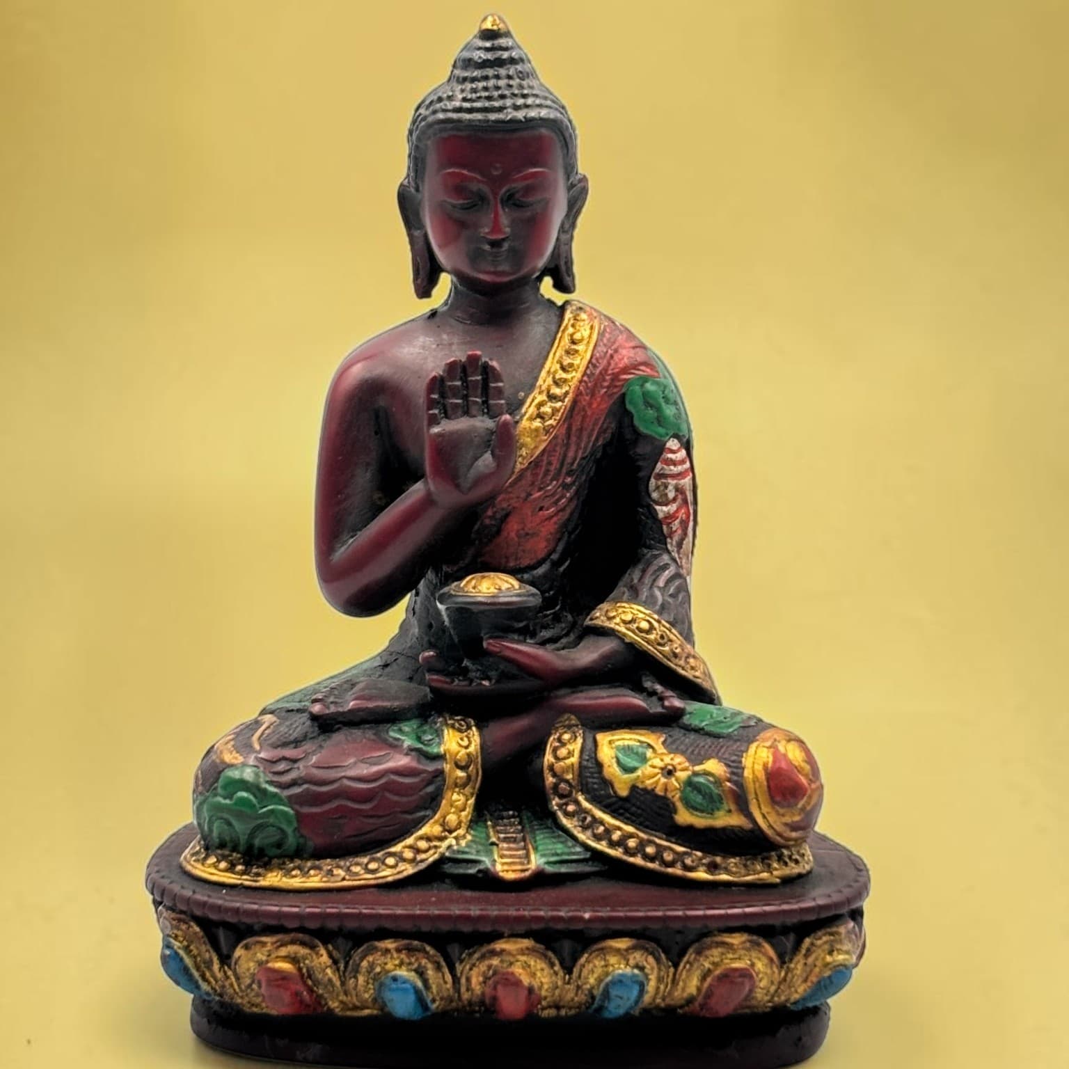 Meditating Gautam Buddha Idol 13 cm, 374g – Buddha Statue for Home, Meditation, Office & Decor