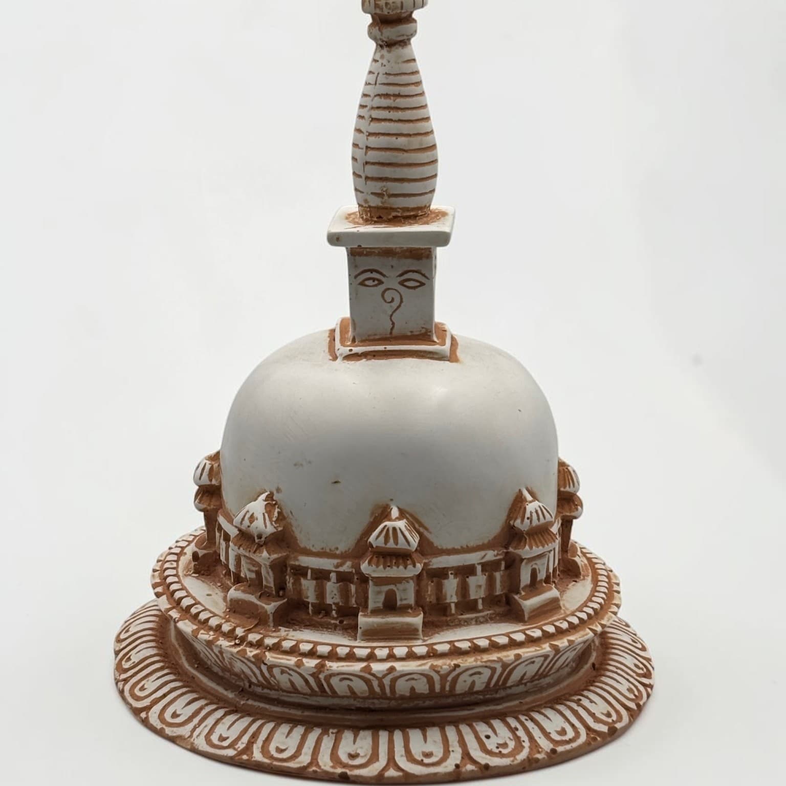 Mini Swayambhunath Stupa Showpiece 7.3 Inches, 401g – Decorative Buddhist Stupa Idol for Home & Office